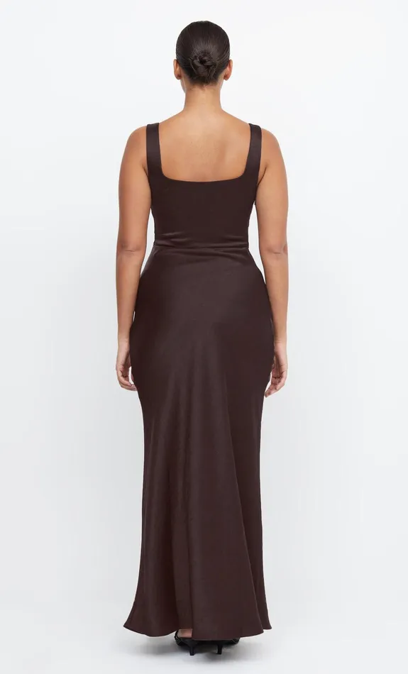 Bec Bridge Bridesmaids Dresses THE DREAMER SQUARE NECK DRESS Dark Chocolate 8211 Women