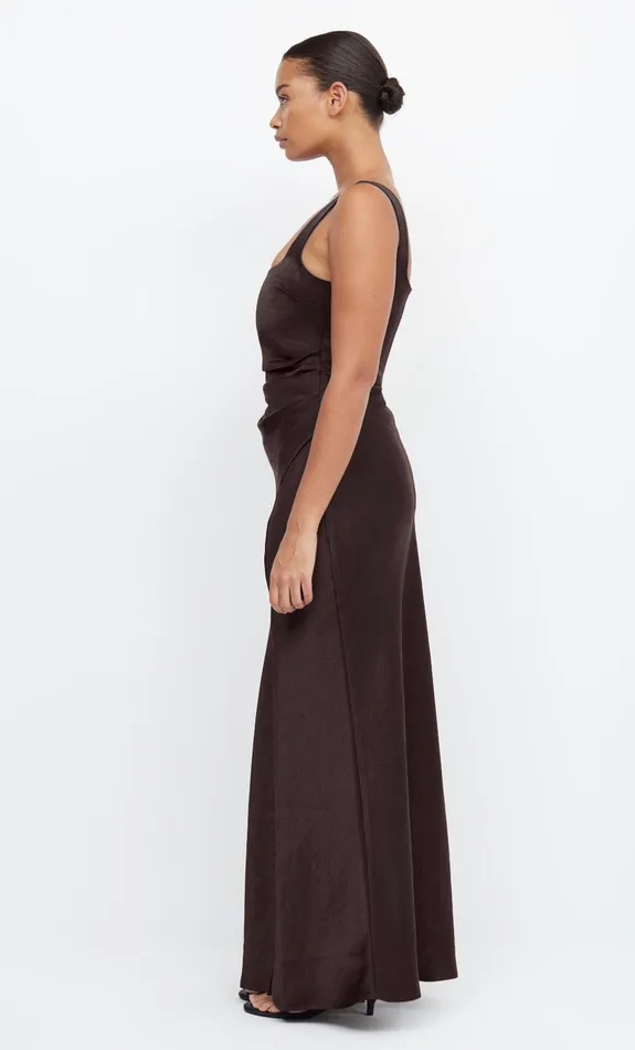 Bec Bridge Bridesmaids Dresses THE DREAMER SQUARE NECK DRESS Dark Chocolate 8211 Women