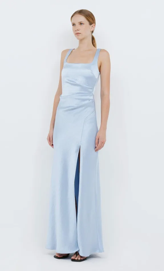 Bec Bridge Bridesmaids Dresses THE DREAMER SQUARE NECK DRESS Dusty Blue 8211 Women