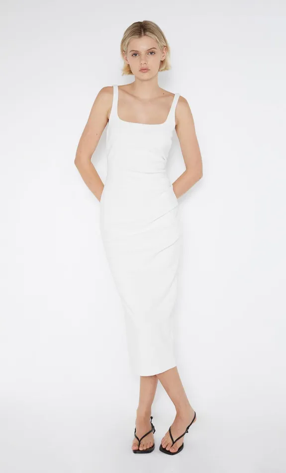 Bec Bridge Dresses BE MINE SQUARE NECK DRESS Ivory 8211 Women