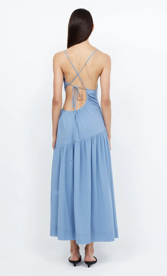 Bec Bridge Dresses CALYPSO ASYM MAXI DRESS Meridian Blue 8211 Women