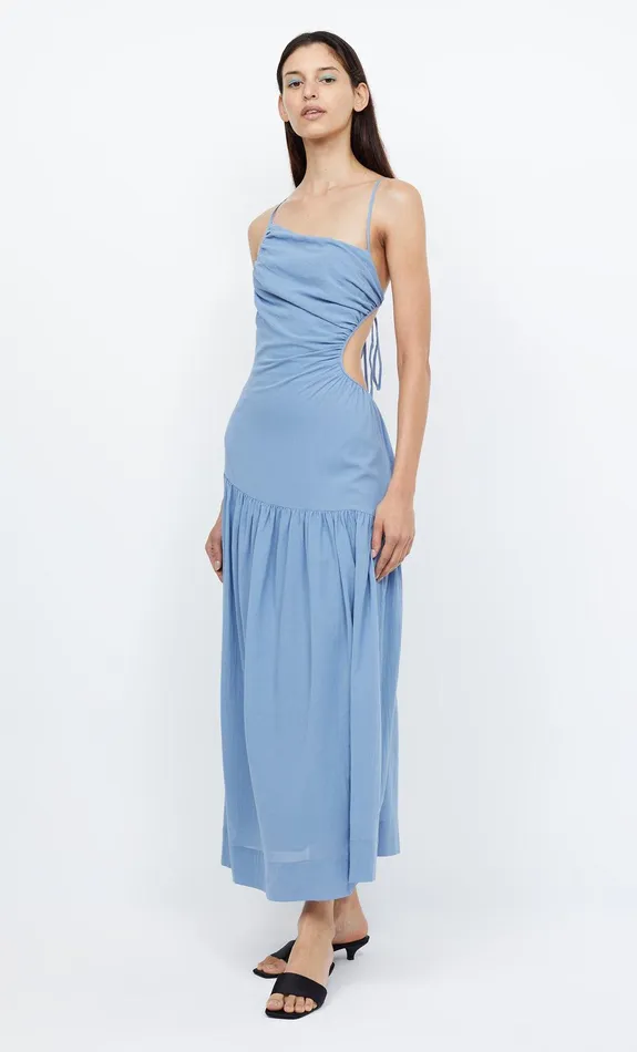 Bec Bridge Dresses CALYPSO ASYM MAXI DRESS Meridian Blue 8211 Women