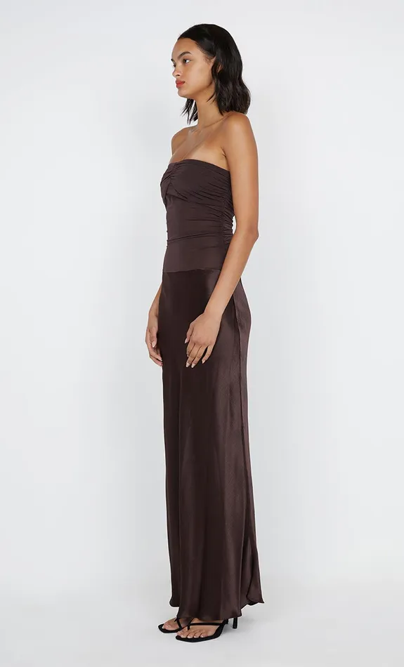 Bec Bridge Dresses DUA STRAPLESS DRESS Dark Chocolate 8211 Women