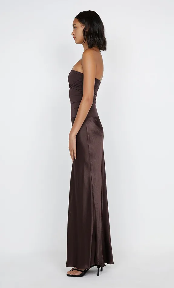 Bec Bridge Dresses DUA STRAPLESS DRESS Dark Chocolate 8211 Women