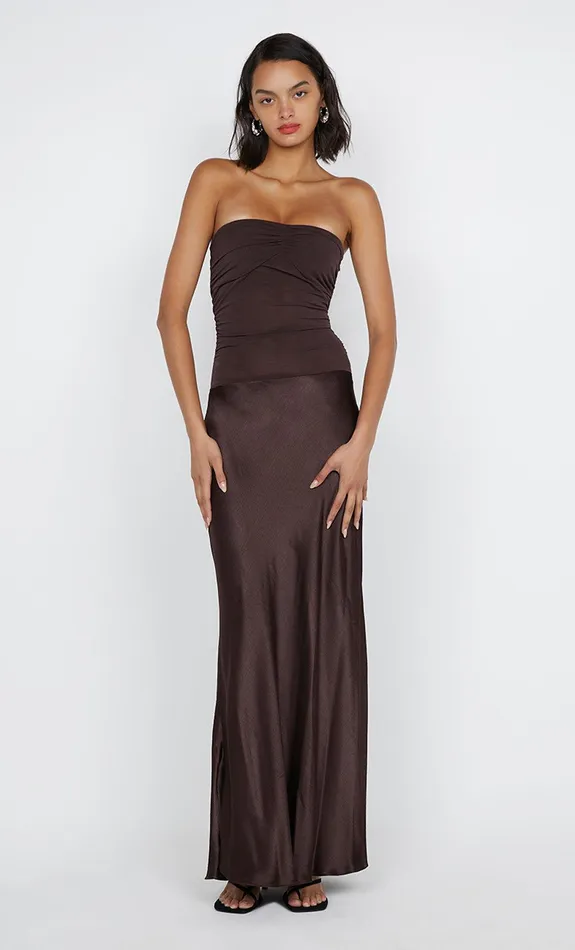 Bec Bridge Dresses DUA STRAPLESS DRESS Dark Chocolate 8211 Women