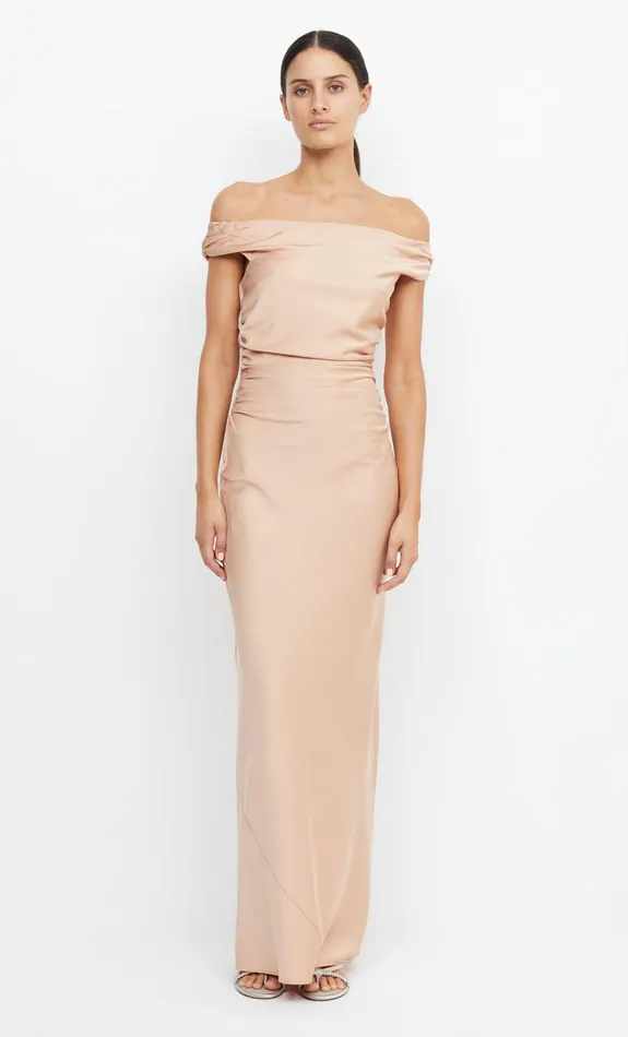 Bec Bridge Dresses ETERNITY OFF SHOULDER MAXI Rose Gold 8211 Women