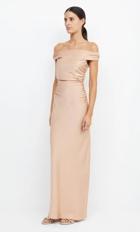 Bec Bridge Dresses ETERNITY OFF SHOULDER MAXI Rose Gold 8211 Women