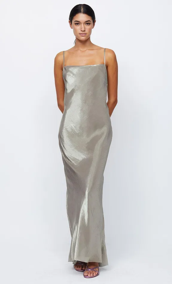 Bec Bridge Dresses FLEUR MAXI DRESS Irridescent Silver 8211 Women