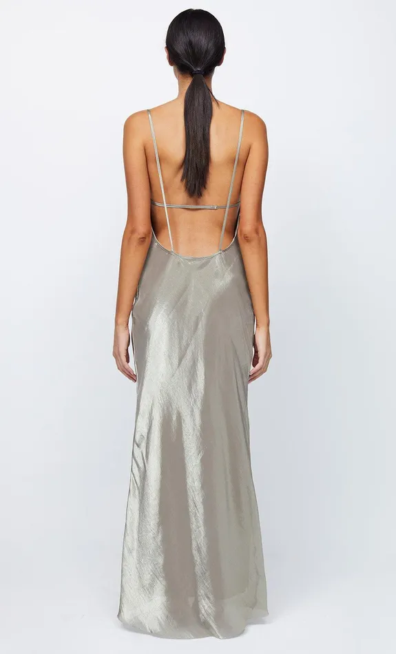 Bec Bridge Dresses FLEUR MAXI DRESS Irridescent Silver 8211 Women