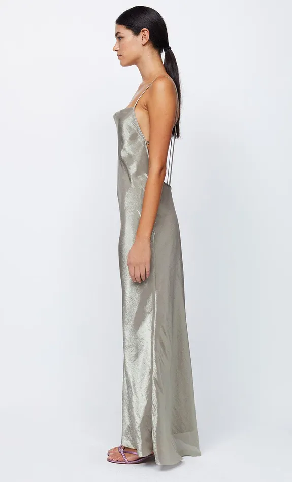 Bec Bridge Dresses FLEUR MAXI DRESS Irridescent Silver 8211 Women