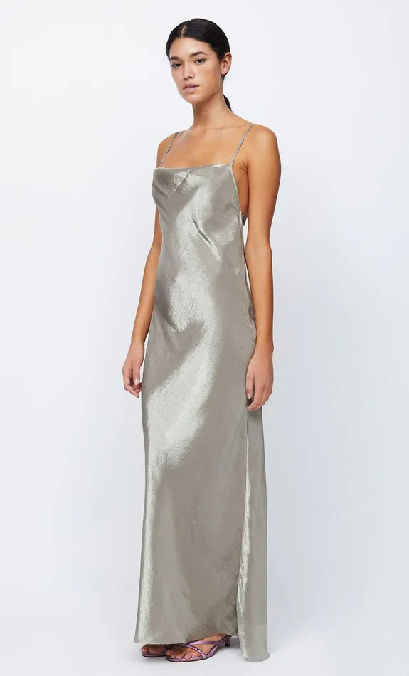 Bec Bridge Dresses FLEUR MAXI DRESS Irridescent Silver 8211 Women