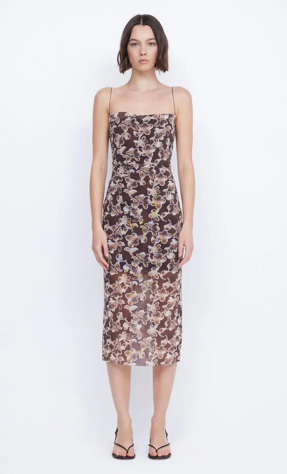 Bec Bridge Dresses HERLANI SINGLET MIDI DRESS Hibiscus Choc 8211 Women