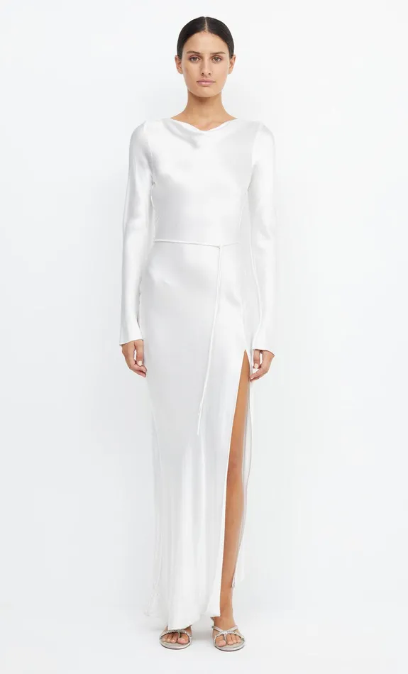Bec Bridge Dresses MOON DANCE LONG SLEEVE MAXI DRESS Ivory 8211 Women