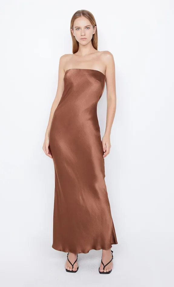 Bec Bridge Dresses MOON DANCE STRAPLESS DRESS Chocolate 8211 Women