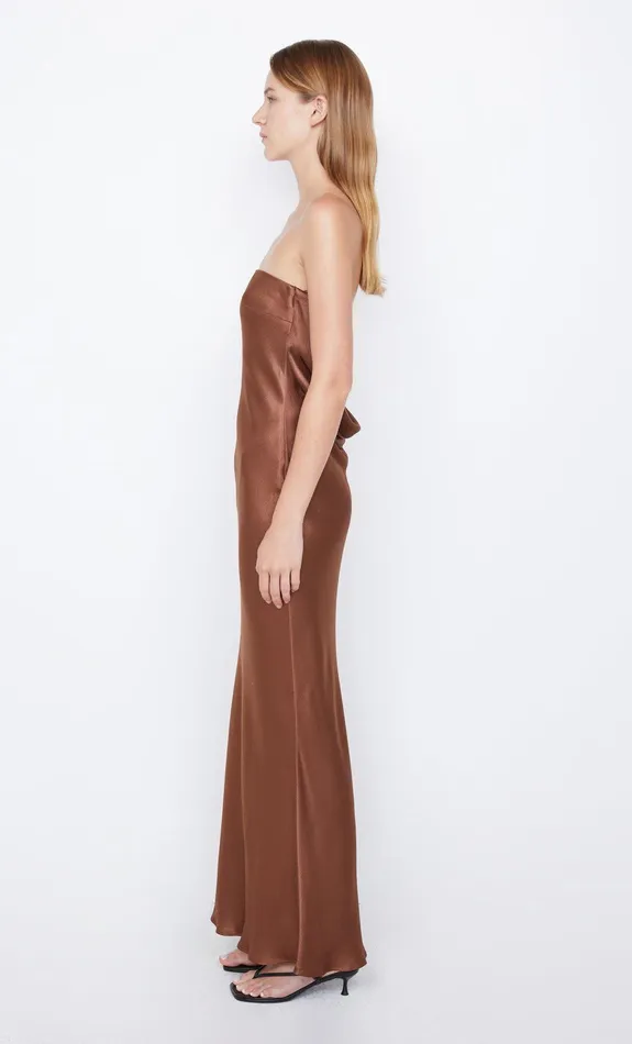 Bec Bridge Dresses MOON DANCE STRAPLESS DRESS Chocolate 8211 Women