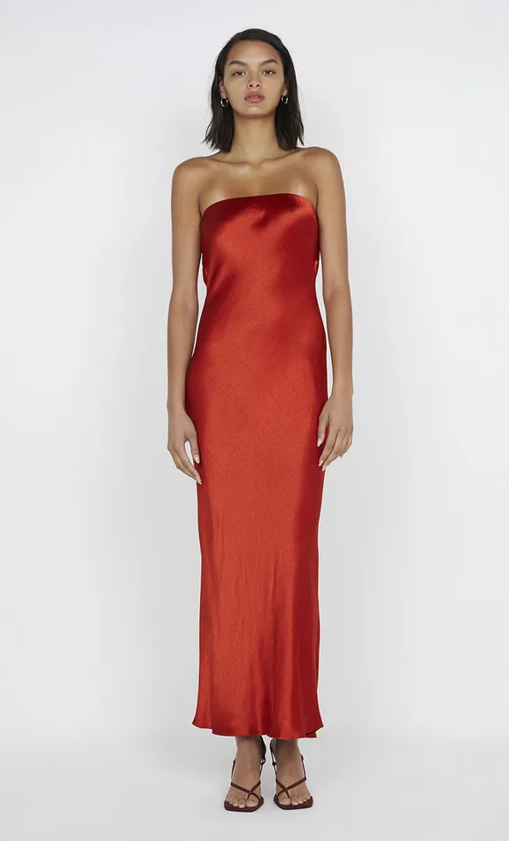 Bec Bridge Dresses MOON DANCE STRAPLESS DRESS Crimson 8211 Women