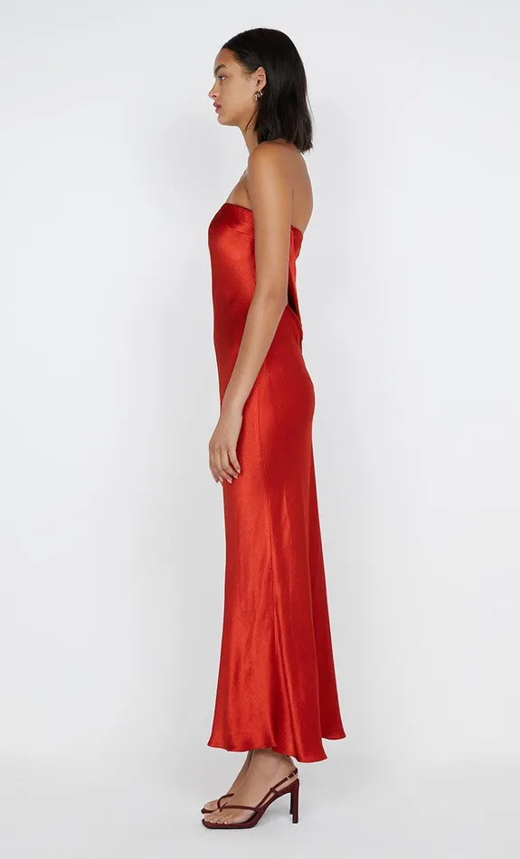 Bec Bridge Dresses MOON DANCE STRAPLESS DRESS Crimson 8211 Women