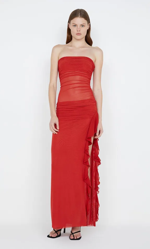 Bec Bridge Event Wear Dresses CELYSE STRAPLESS DRESS Rouge 8211 Women