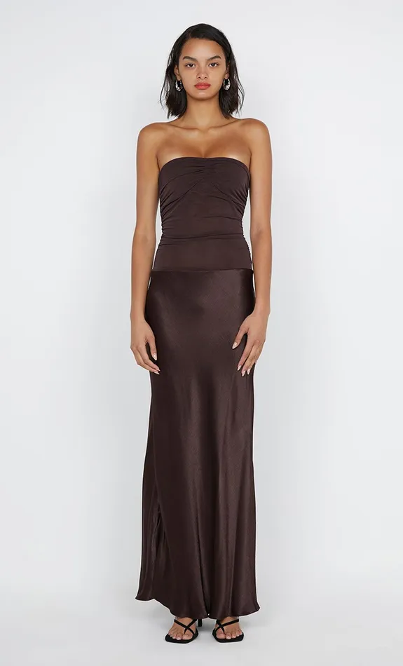 Bec Bridge Event Wear Dresses DUA STRAPLESS DRESS Dark Chocolate 8211 Women