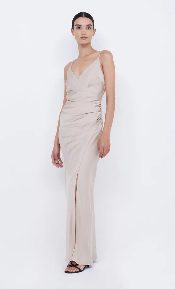 Bec Bridge Event Wear Dresses ETERNITY V MAXI DRESS Sand 8211 Women