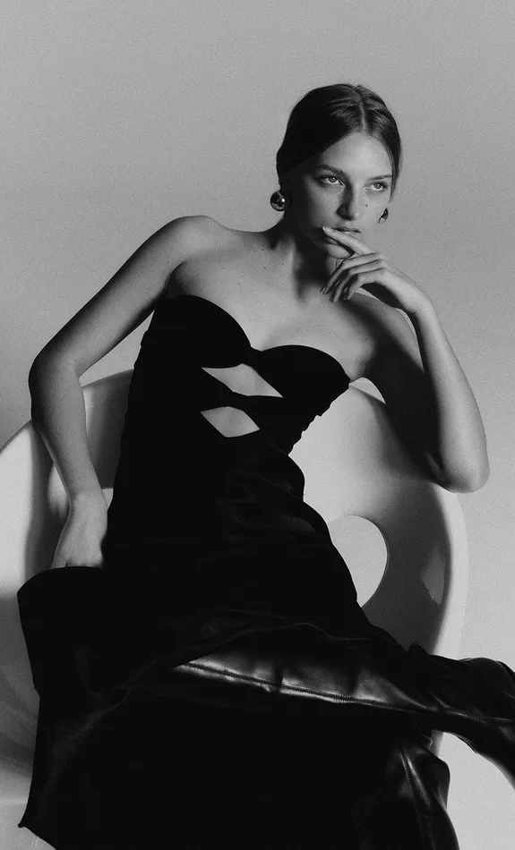Bec Bridge Event Wear Dresses HALLE STRAPLESS DRESS Black 8211 Women