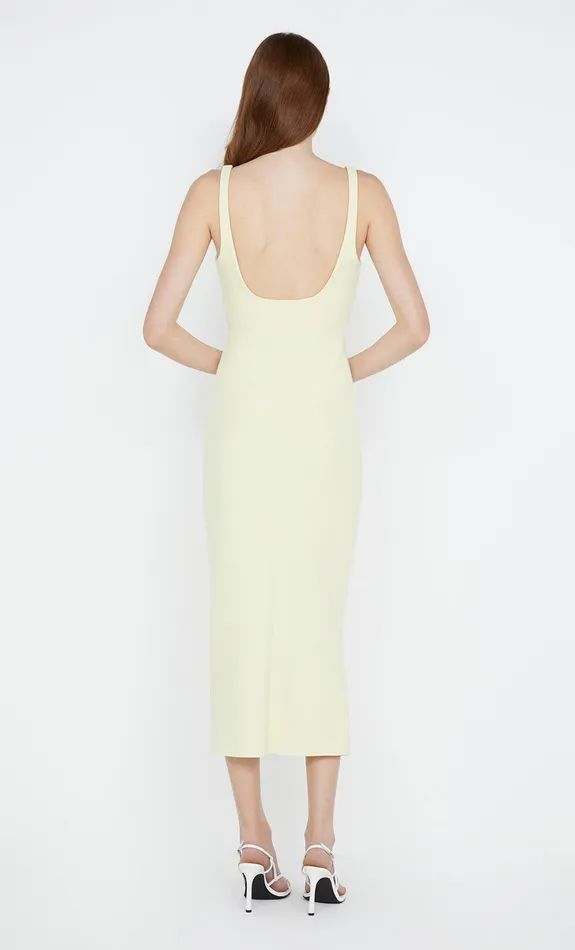 Bec Bridge Event Wear Dresses KARINA TUCK MIDI DRESS Lemon 8211 Women