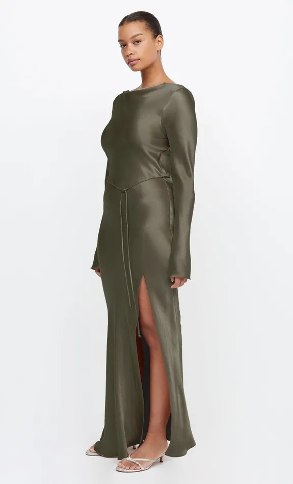 Bec Bridge Event Wear Dresses MOON DANCE LONG SLEEVE MAXI DRESS Dark Willow 8211 Women
