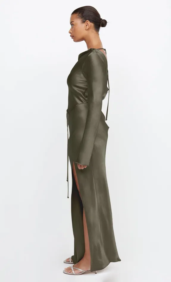 Bec Bridge Event Wear Dresses MOON DANCE LONG SLEEVE MAXI DRESS Dark Willow 8211 Women