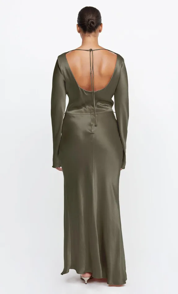 Bec Bridge Event Wear Dresses MOON DANCE LONG SLEEVE MAXI DRESS Dark Willow 8211 Women
