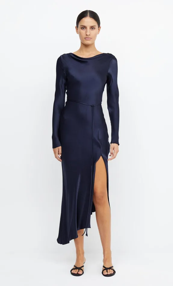 Bec Bridge Event Wear Dresses MOON DANCE LONG SLEEVE MAXI DRESS Ink 8211 Women