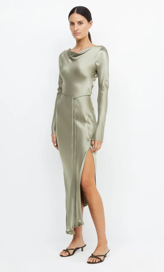 Bec Bridge Event Wear Dresses MOON DANCE LONG SLEEVE MAXI DRESS Sage 8211 Women