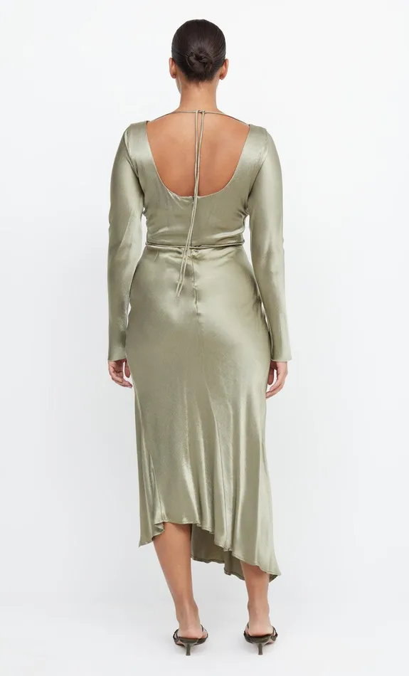 Bec Bridge Event Wear Dresses MOON DANCE LONG SLEEVE MAXI DRESS Sage 8211 Women