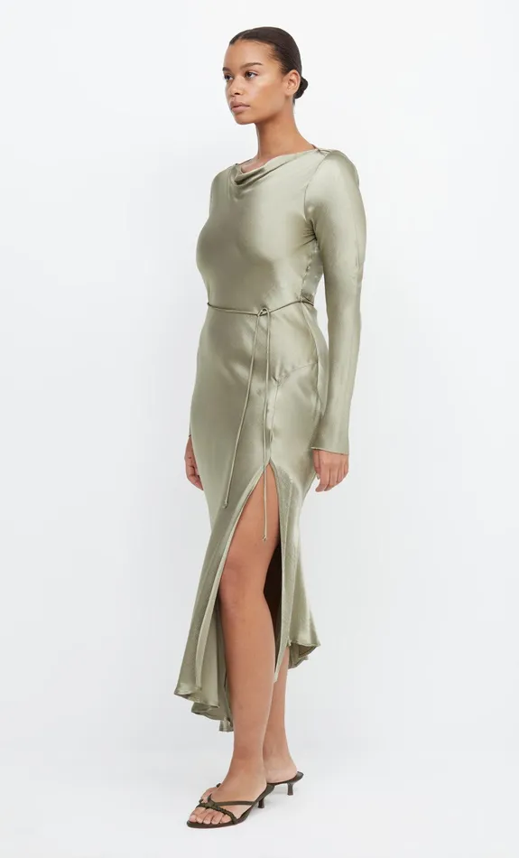 Bec Bridge Event Wear Dresses MOON DANCE LONG SLEEVE MAXI DRESS Sage 8211 Women