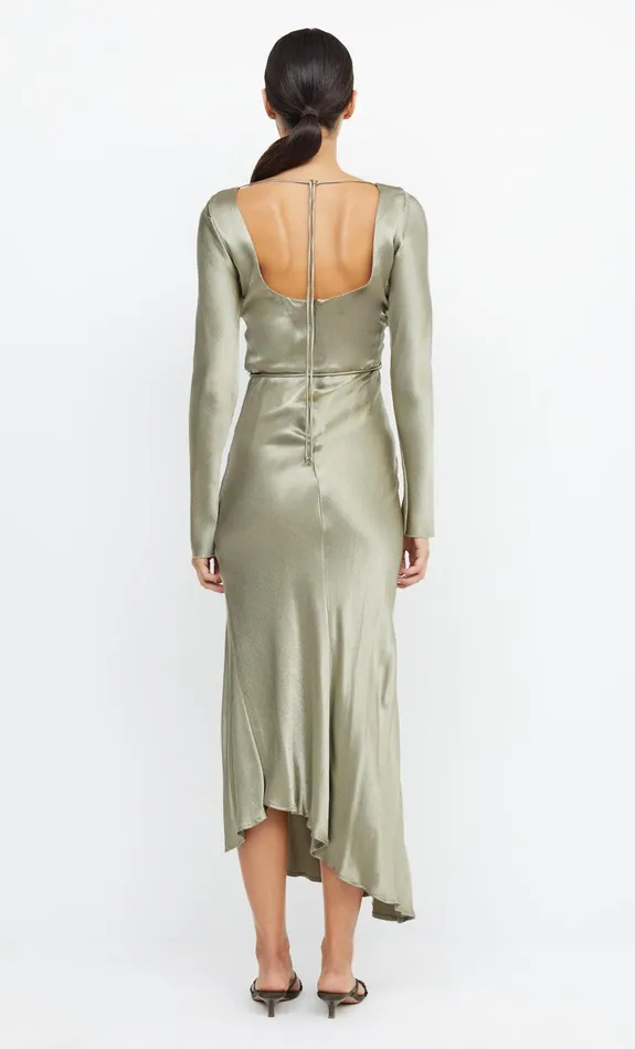 Bec Bridge Event Wear Dresses MOON DANCE LONG SLEEVE MAXI DRESS Sage 8211 Women