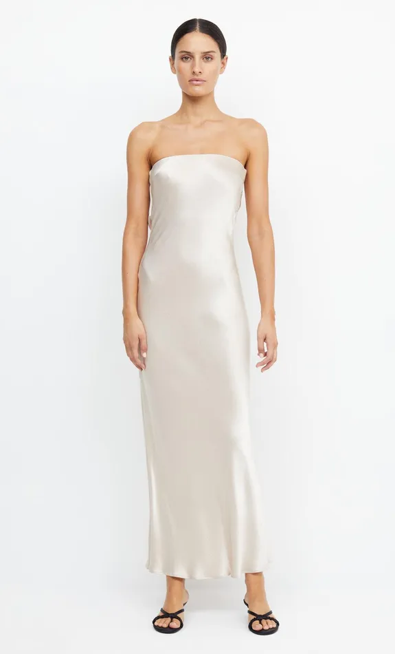 Bec Bridge Event Wear Dresses MOON DANCE STRAPLESS DRESS Sand 8211 Women