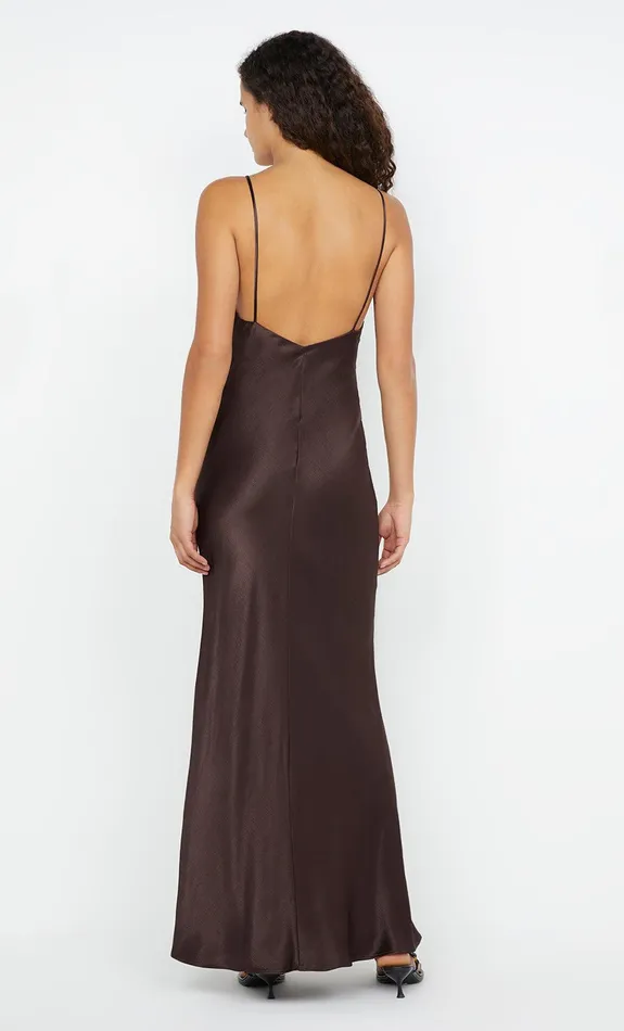 Bec Bridge Event Wear Dresses MOON DANCE V MAXI DRESS Dark Chocolate 8211 Women