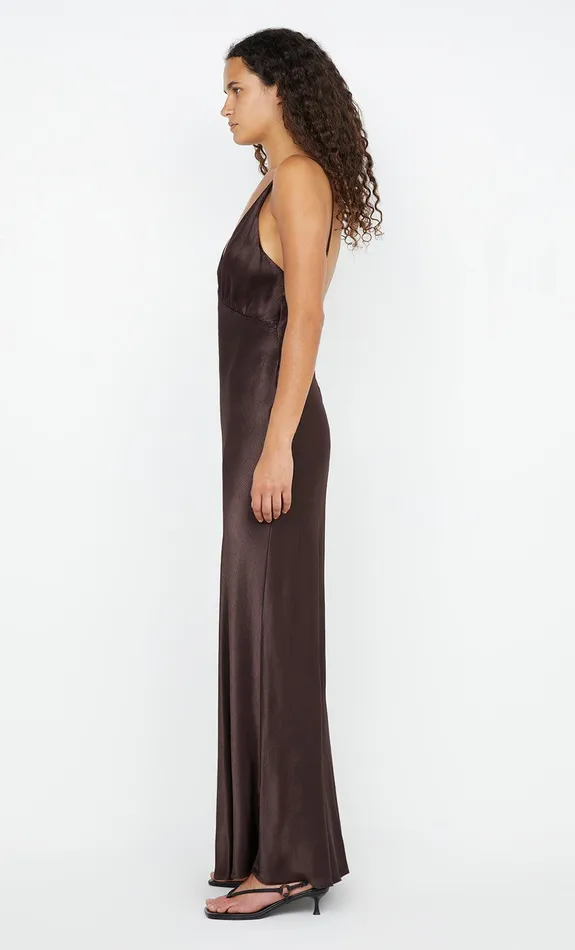 Bec Bridge Event Wear Dresses MOON DANCE V MAXI DRESS Dark Chocolate 8211 Women