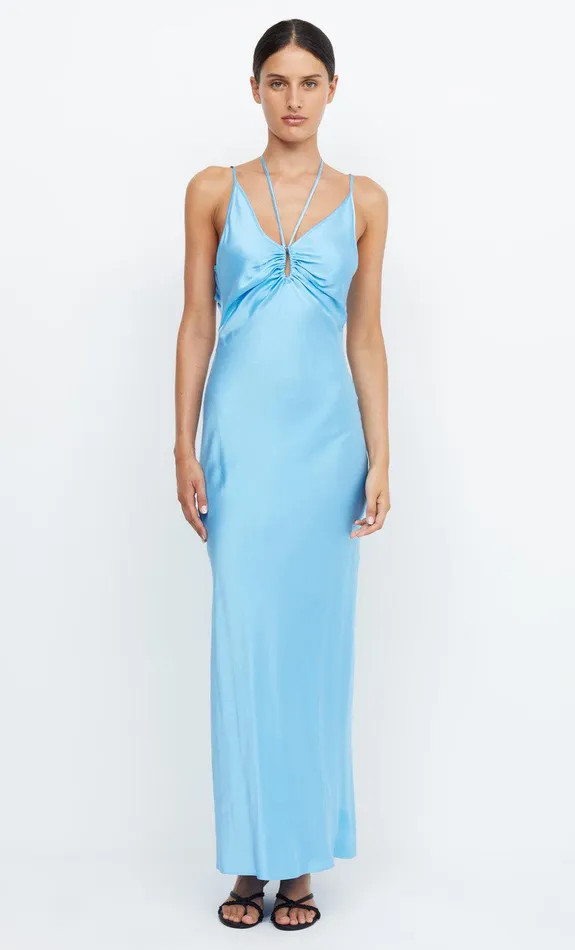Bec Bridge Event Wear Dresses QUINN MAXI DRESS Topaz Blue 8211 Women