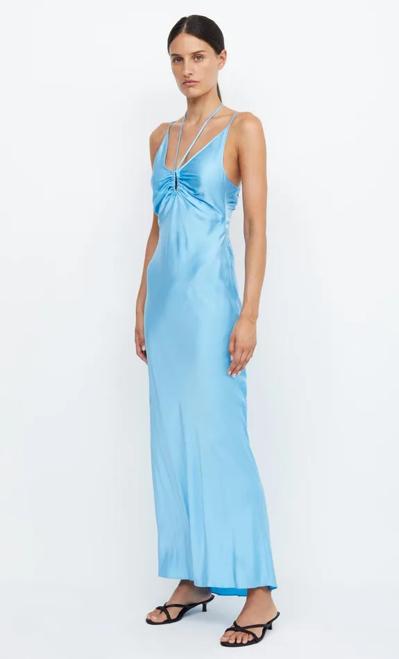 Bec Bridge Event Wear Dresses QUINN MAXI DRESS Topaz Blue 8211 Women