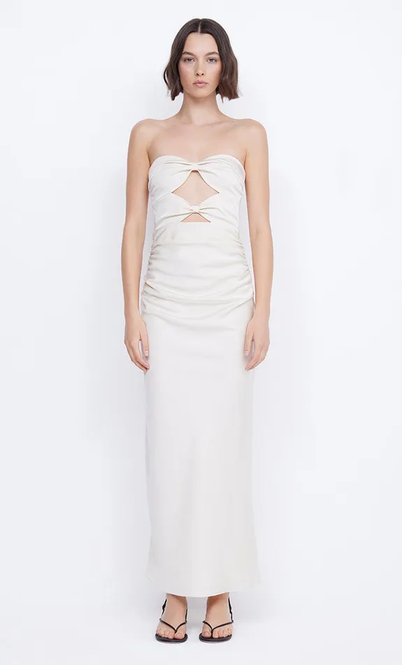 Bec Bridge Event Wear Dresses ROCHELLE TWIST STRAPLESS DRESS Cream 8211 Women
