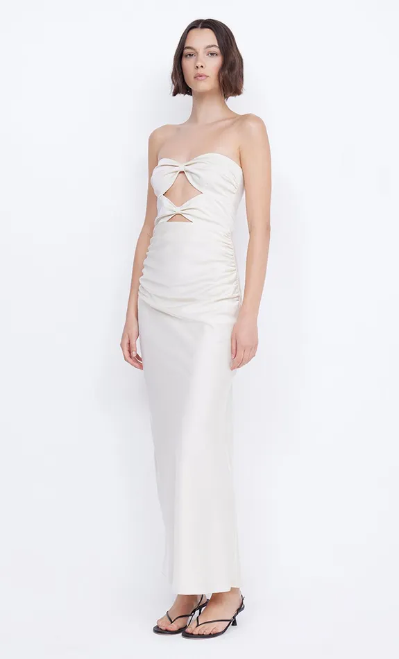 Bec Bridge Event Wear Dresses ROCHELLE TWIST STRAPLESS DRESS Cream 8211 Women