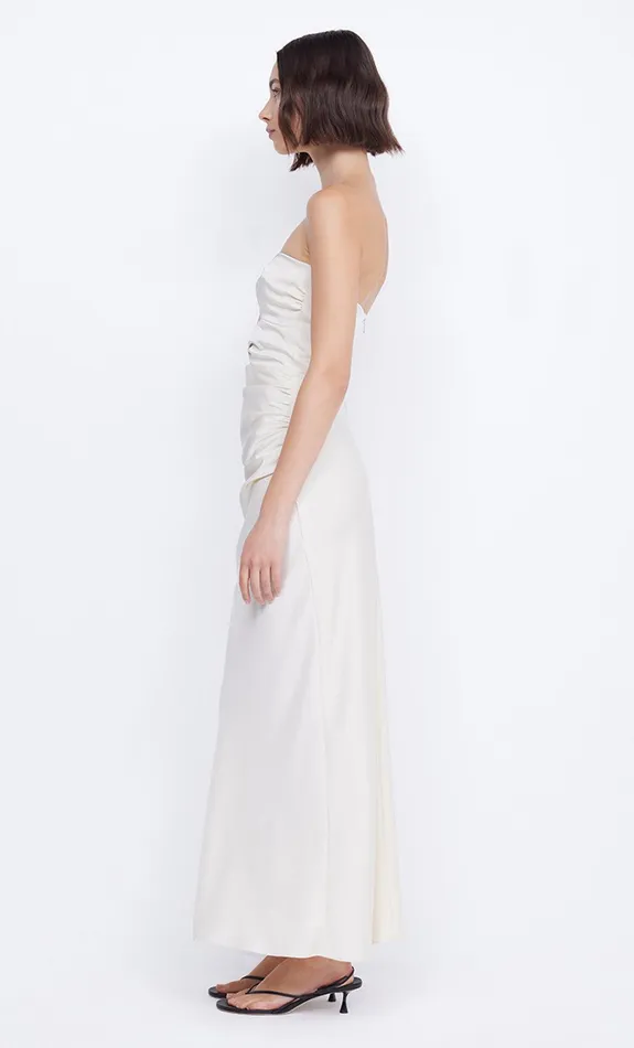 Bec Bridge Event Wear Dresses ROCHELLE TWIST STRAPLESS DRESS Cream 8211 Women