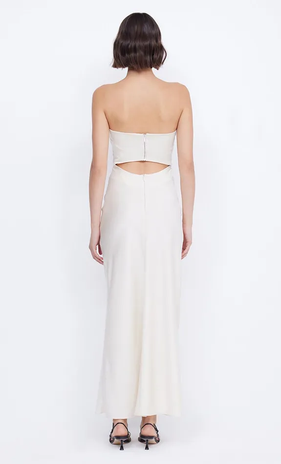 Bec Bridge Event Wear Dresses ROCHELLE TWIST STRAPLESS DRESS Cream 8211 Women
