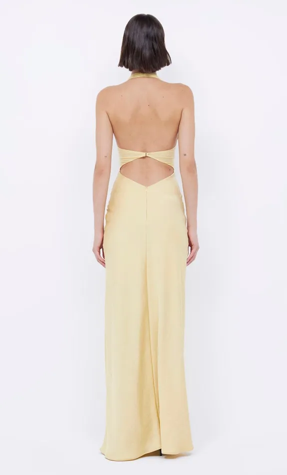 Bec Bridge Event Wear Dresses SOLARE HALTER DRESS Citrus 8211 Women