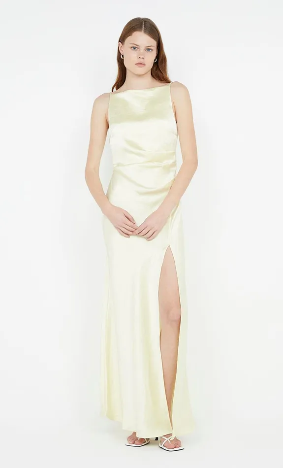 Bec Bridge Event Wear Dresses THE DREAMER MAXI DRESS Ice Yellow 8211 Women