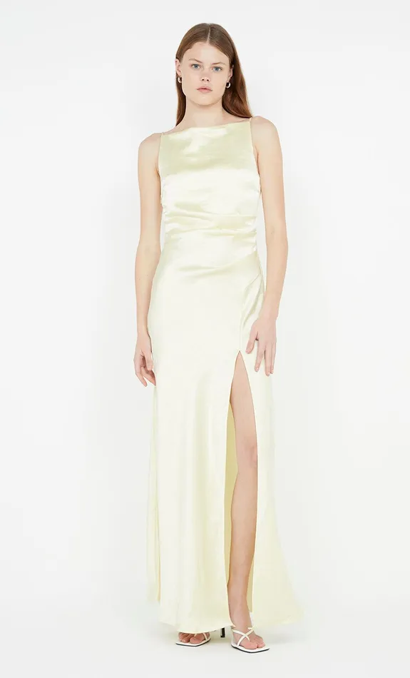 Bec Bridge Event Wear Dresses THE DREAMER MAXI DRESS Ice Yellow 8211 Women