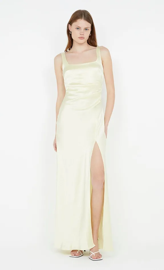 Bec Bridge Event Wear Dresses THE DREAMER SQUARE NECK DRESS Ice Yellow 8211 Women