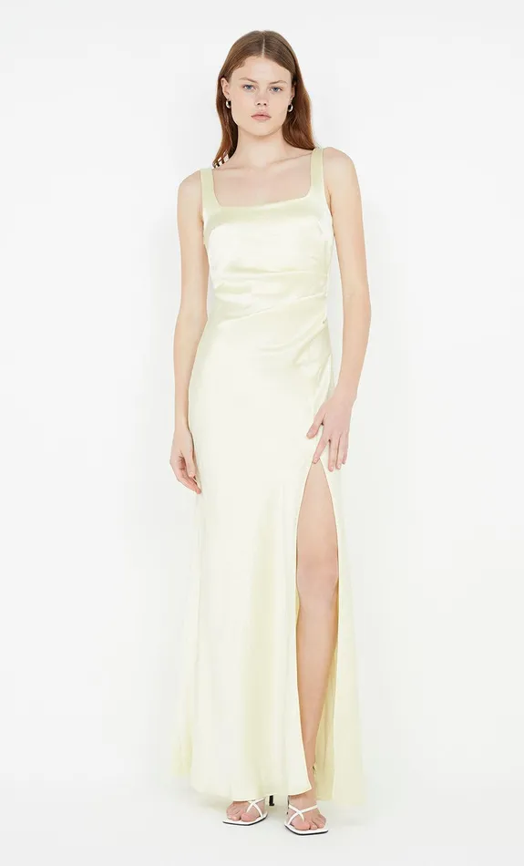 Bec Bridge Event Wear Dresses THE DREAMER SQUARE NECK DRESS Ice Yellow 8211 Women