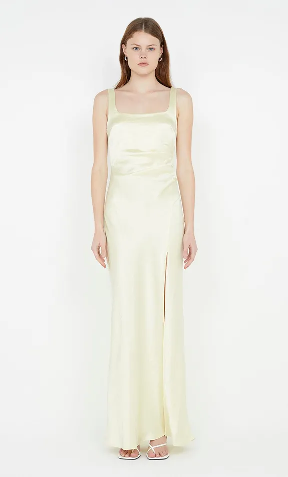 Bec Bridge Event Wear Dresses THE DREAMER SQUARE NECK DRESS Ice Yellow 8211 Women