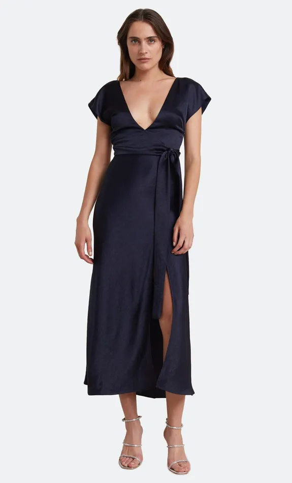 Bec Bridge Event Wear Dresses THE DREAMER WRAP DRESS Ink 8211 Women